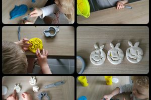 Pâte à modeler et dînette.