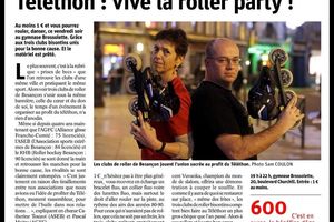 Venez nombreux nous rejoindre à la roller party pour le téléthon !
