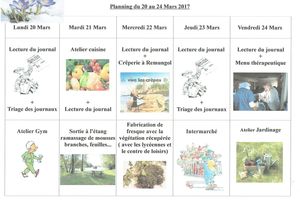Planning semaine 12