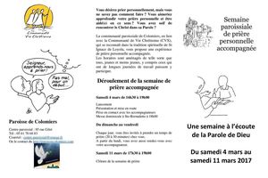 Dès ce samedi et pour une semaine : apprendre à prier ou approfondir sa prière personnelle avec un accompagnateur...