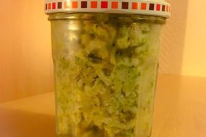 Risotto brocolis/châtaigne vegan.