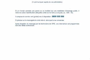 Que faire en cas de panne ou incident sur une installation d'éclairage publique ?