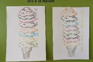 Vive l'été et ses glaces! DIY (carte pour maîtresse, atsem, maître ...)