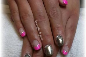 french rose fluo et vernis miroir
