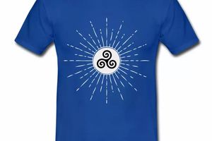 T Shirt Bretagne bleu r hommes Triskel Breton