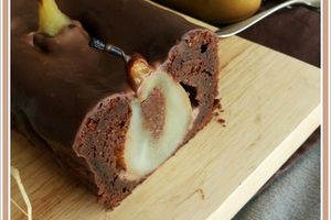 Cake fondant au chocolat et poires