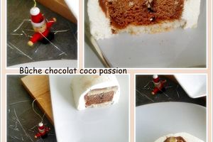 Bûche chocolat coco passion