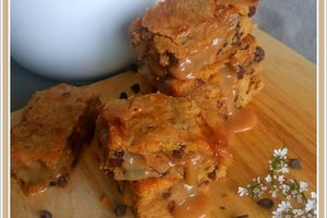 Cookies géant, caramel et pépites de chocolat