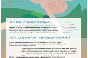 16ème Forum des Sciences Cognitives - Nous pensons donc je suis - 29 avril 2017