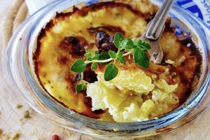 Gratin de pomme de terre au fromage de Cîteaux et son cocktail de 3 baies au curry doux - Bataille Food #44