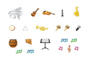 Gommettes instruments de musique (1 planche)