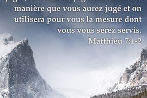 Jean messager de la Lumière : Ne jugez pas.
