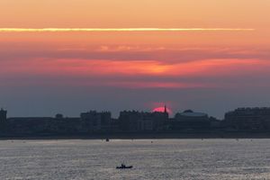 Coucher de soleil du solstice d'été sur les Sables d'Olonne
