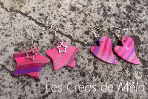 Boucles d'oreilles roses