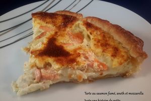 Tarte au saumon fumé, aneth et mozzarella