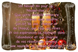 Bonne et heureuse année 2017 à toutes et à tous.