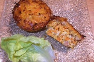 Flans de carottes et lardons