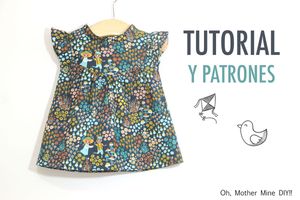 Robe bébé avec empiècement arrondi