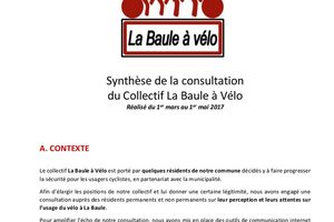 La synthèse du sondage public sur la circulation à vélo à La Baule