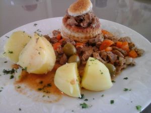 Bouchées à la reine à la financière de veau