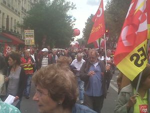 Manifestation contre la réforme des retraites à Paris le 10 septembre 2013