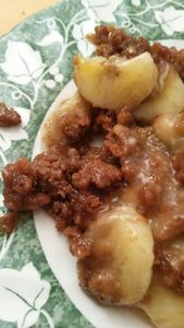 Crumble de bananes aux speculoos, un très bon dessert à moins de 1 euro par personne