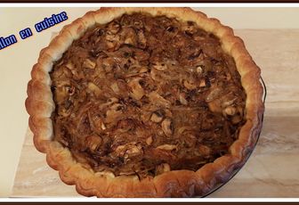 Recette: Tarte aux oignons et aux champignons