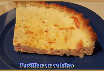 Recette: Tarte au saumon fumé et au fromage chèvre fouetté ail et fines herbes