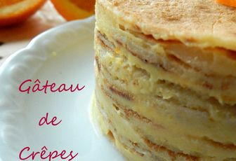 Minis Gâteaux de Crêpes à l'Orange Curd (crème d'orange)