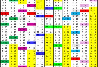 Calendrier des activités 2017-2018