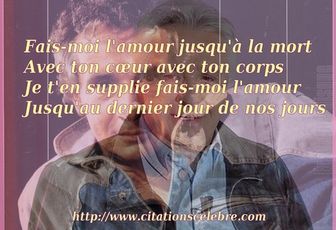 Ctitation de Michel Sardou - Seulement l'amour