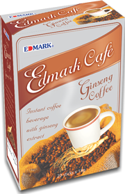  EDMARK healthy santé bio Ginseng Coffee décaféiné arabica Ginseng café vitalité force fatigue aphrodisiaque mémoi retonifiant  concentration acuité visuelle et auditive apport d'oxygène dans le cerveau antioxydants  