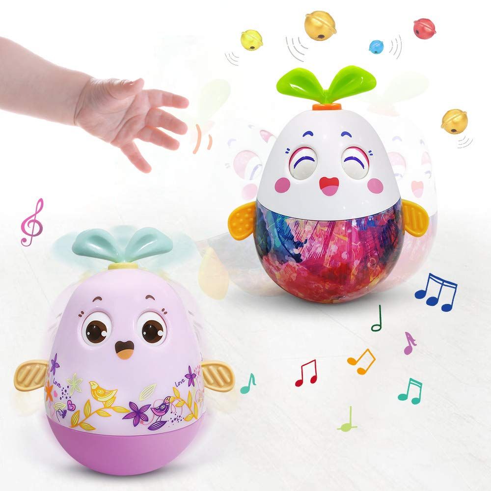 Vatos Jouet Pour Bebe 2 En 1 Jouet En Culotte Roly Poly Boite A Musique Integree