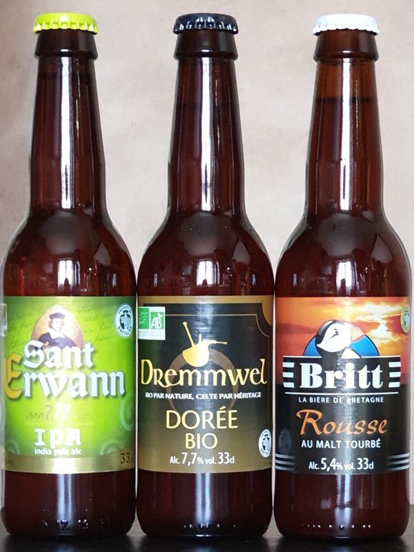 sélection de bières de la brasserie Britt