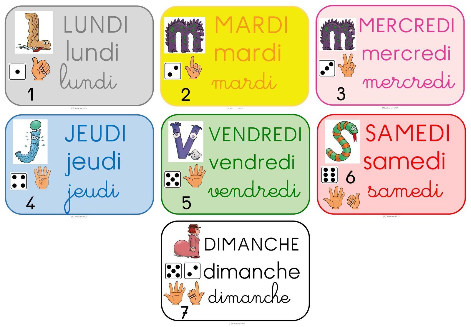 Maternelle Les Jours De La Semaine maternellegringoire.over-blog.com