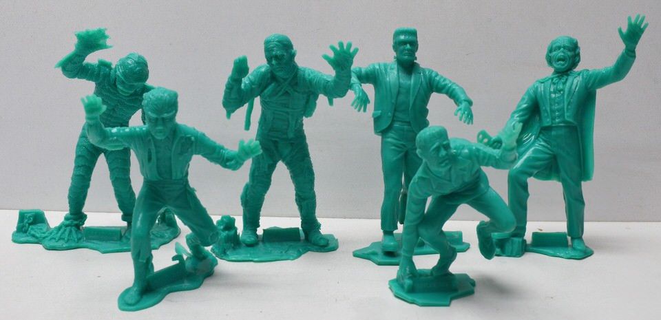 Petites figurines en plastiques Universal Monsters - Louis Marx Co - 1969