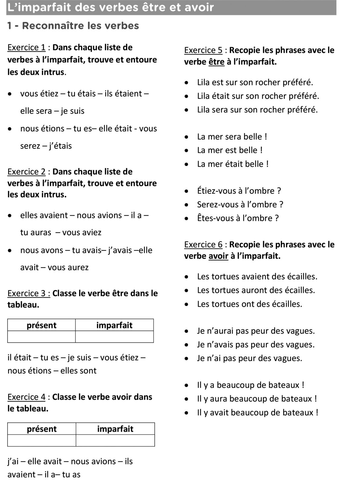 Exercices Verbe Etre Et Avoir Ce1 Proposition de travail pour vendredi 24 avril - Classe CE1 Ecole Pompidou