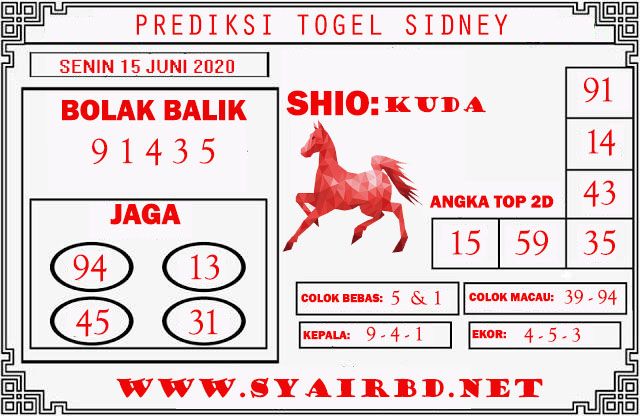 Togel Net Sidney
, Prediksi Togel Sidney 15 Juni 2020 Syair Bd Net