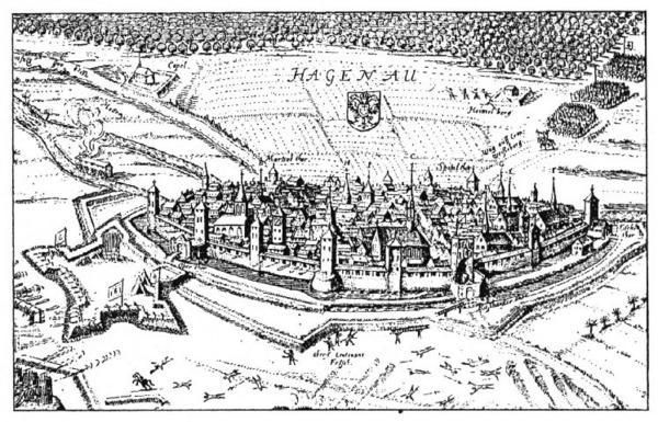 le château impérial des Hohenstaufen; Haguenau au 17ème siècle