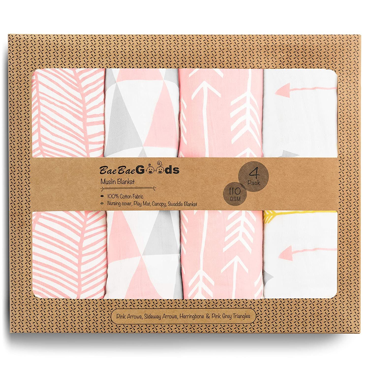 plain white muslin swaddle blanket