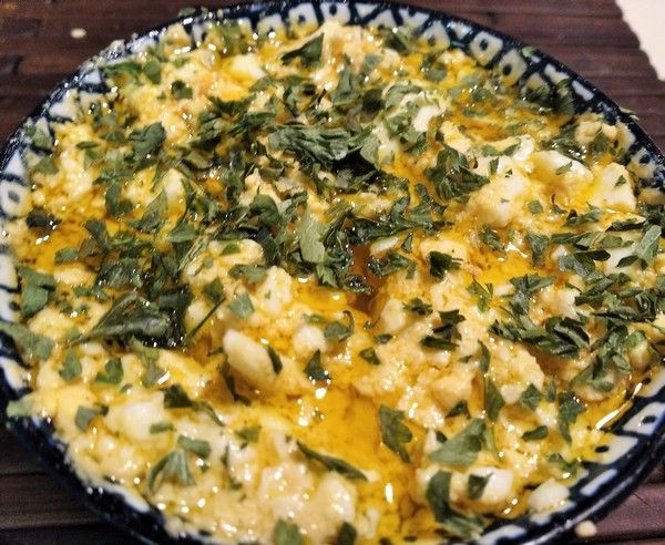 Vinaigrette avec des oeufs durs