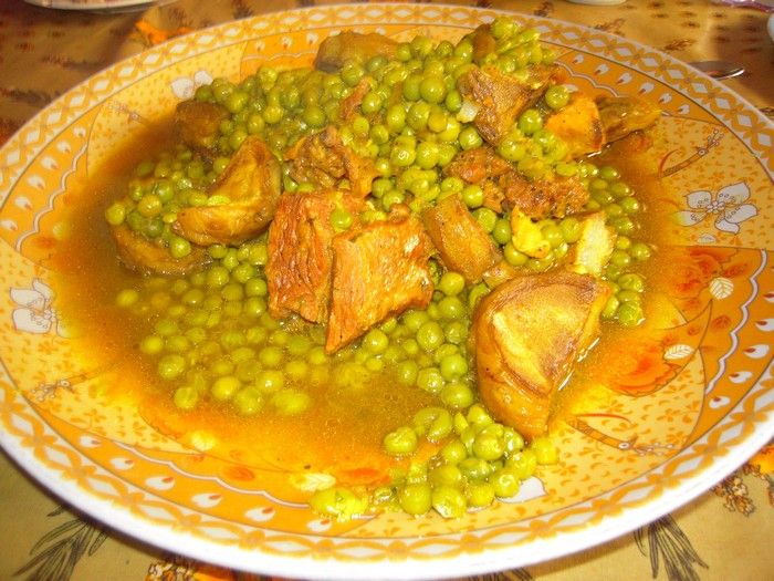 Tajine De Veau Aux Petits Pois Et Artichauts A La Marocaine