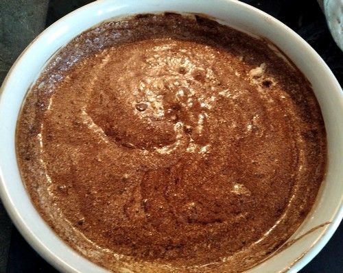 Mousse au chocolat avant refroidissement