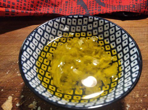 Infusion d'ail dans de l'huile d'olive