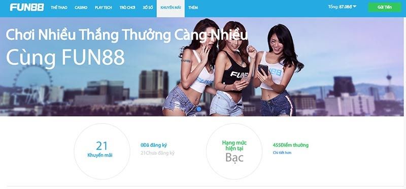 giao diện website Fun88