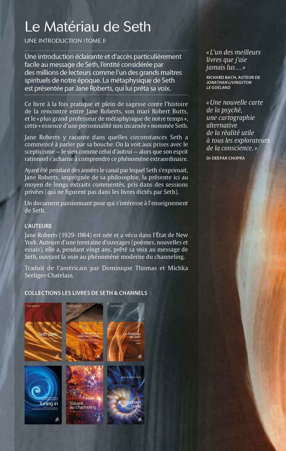 Le Matériau de Seth, Tome I: Une introduction (Les Livres de Seth t. 1) - la loi d'attraction -audetourdunlivre.com