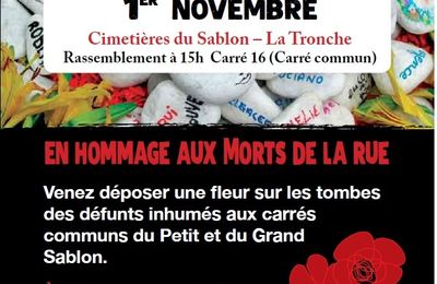 1 er Novembre : hommage aux morts de la rue