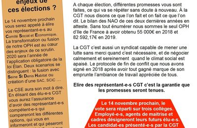 OPH Bobigny : VOTEZ C.G.T. pour être sûr d'être défendu !