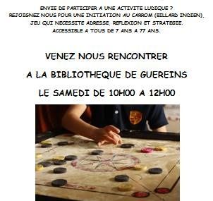 ANNONCE POUR INITIATION BIBLIOTHEQUE DE GUEREINS