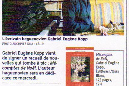 Gabriel Eugène Kopp et les Mécomptes de Noël à l’honneur